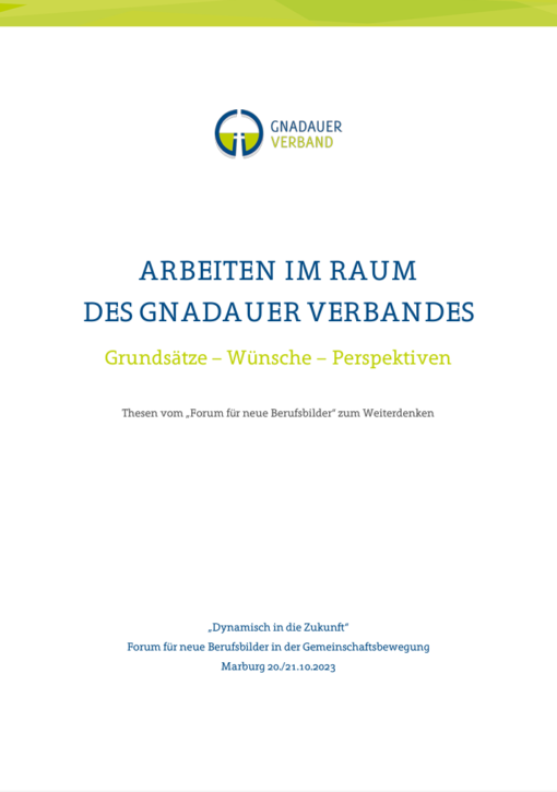 Arbeiten im Raum des Gnadauer Verbandes - 12 Thesen